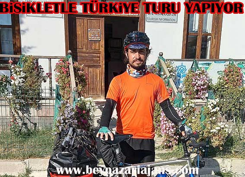 Bisikletiyle Türkiye Turunda bulunan Sedat Kızıltan: “ hedefim bir gün Dünya turuna çıkmak”