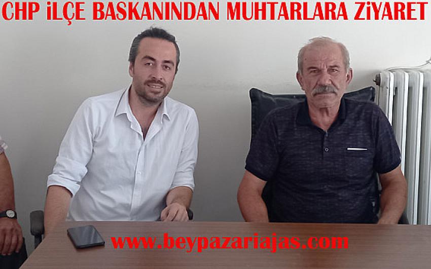 CHP Beypazarı İlçe Başkanı Hasan Kostak, Muhtarlar Derneği başkanı Muammer Köksal’ı ziyaret etti.
