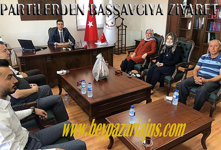Siyasi partilerden Beypazarı Cumhuriyet Başsavcısına Hayırlı olsun ziyareti.