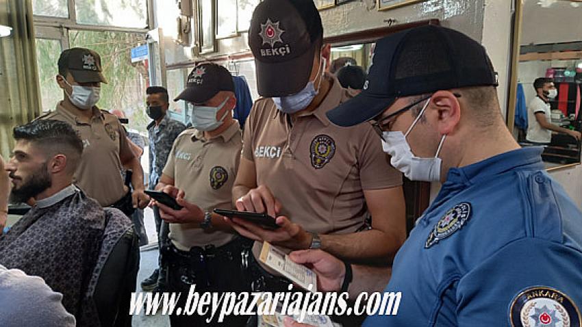 Beypazarı Emniyet Müdürlüğü ilçede Ankara çevik Kuvvet şube müdürlüğü destekli denetimlerde bulundu.