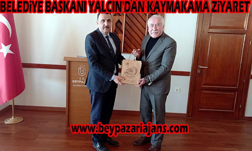 Belediye başkanı Muzaffer Yalçın’dan Kaymakam Oktay Erdoğan’a ziyaret: