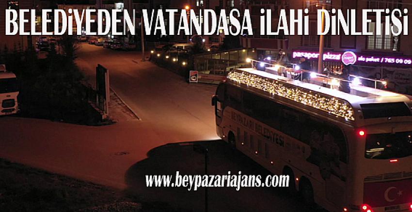 Belediyeden vatandaşa ilahi  ziyafeti sunuluyor.