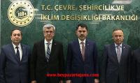 Beypazarı belediye başkanı Tuncer Kaplan: “ İş adamı Niyazi Ercan’la birlikte Çevre, şehircilik ve İklim Değişikliği Bakanımızı ziyaret ettik.”