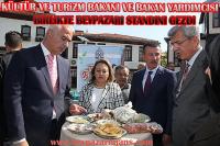 -Kültür ve Turizm bakanı ve Bakan yardımcısı, Hamam önünde Beypazarı Standını birlikte gezdi: