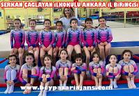Beypazarı şehit Serkan Çağlayan İlkokulu öğrencileri, Jimnastik alanında Ankara il birincisi oldu: