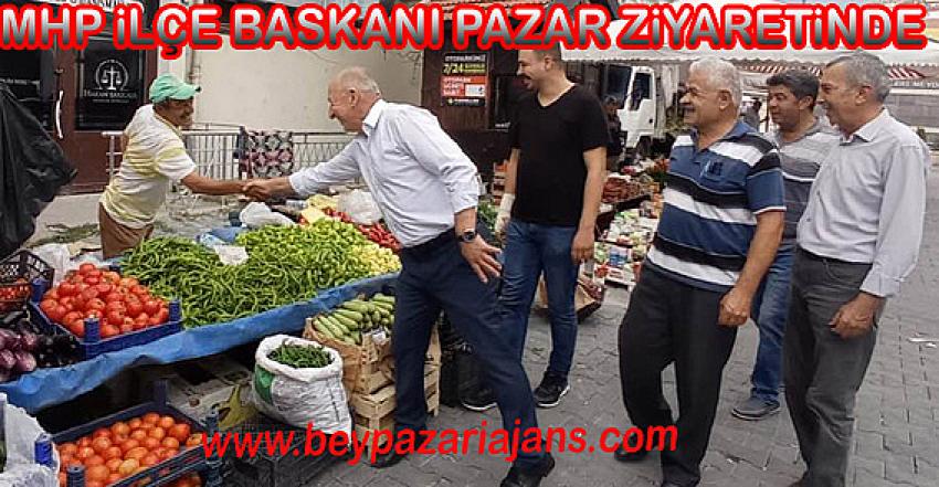 Beypazarı Milliyetçi Hareket Partisi Beypazarı İlçe başkanı Erdoğan Orhan Pazar esnafını ziyaret etti: