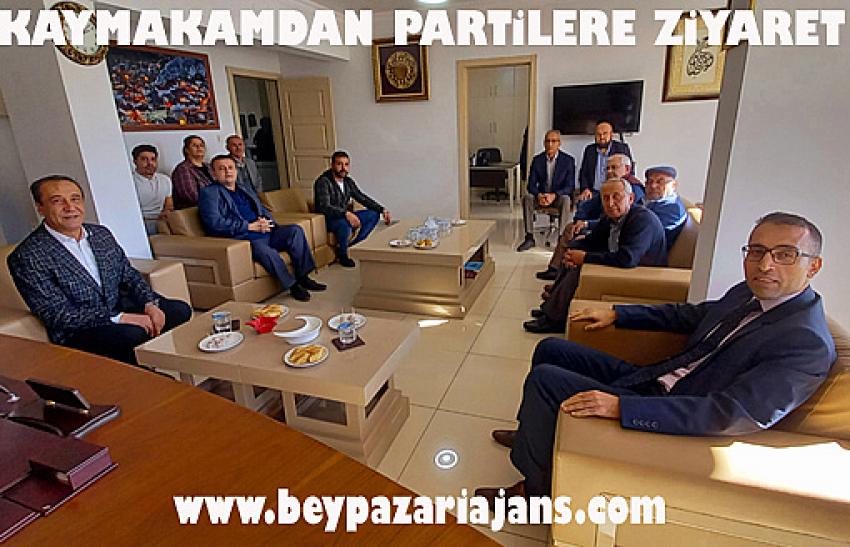 Beypazarı kaymakamı siyasi parti ilçe başkanlıklarına ziyarette bulundu.