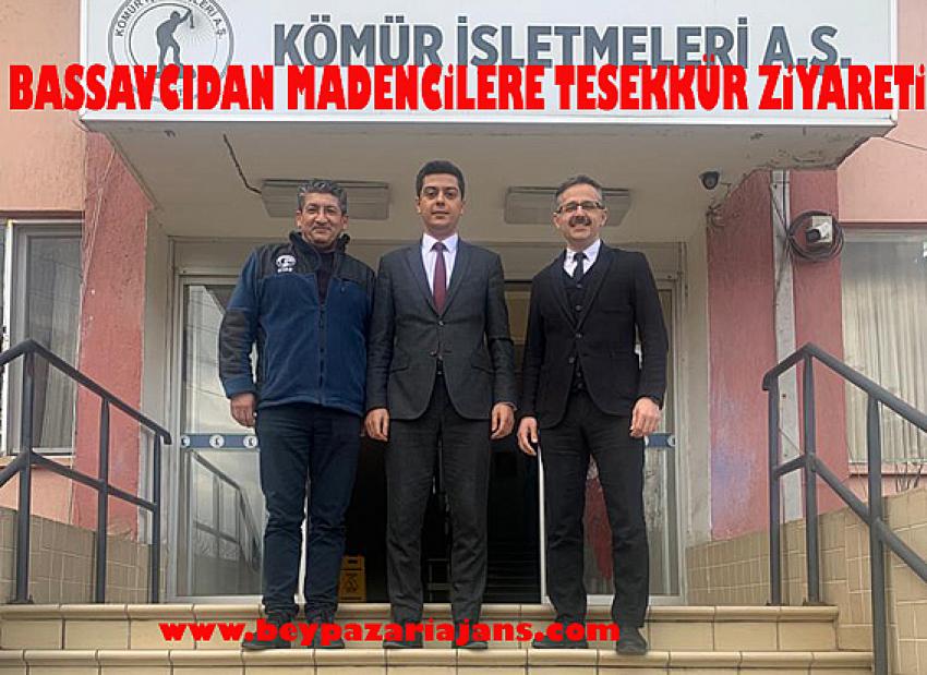 Beypazarı Cumhuriyet Başsavcısı Mustafa Büyükbaş’tan Madencilere, teşekkür ziyareti: